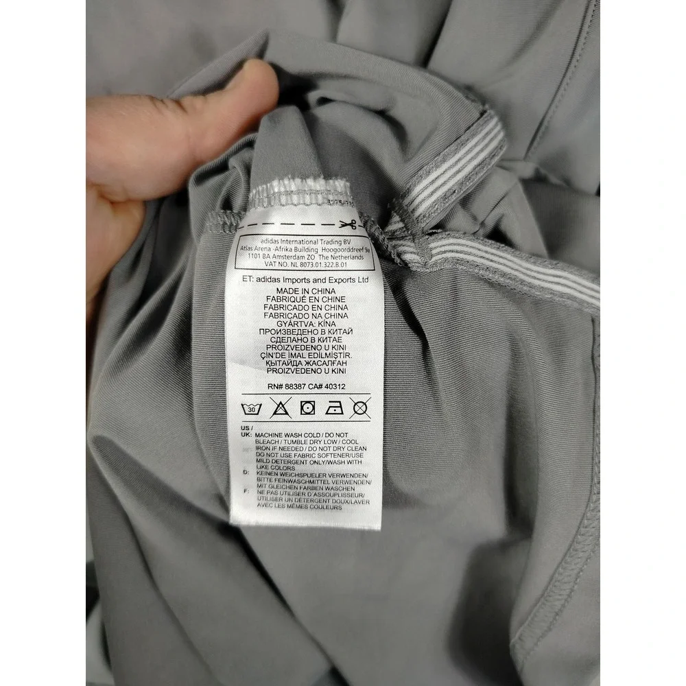 Adidas Polo Shirt Mens Large Gray PMR Logo Golf Performance Lightweight Active‎